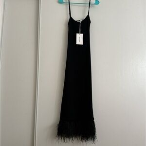 Frame Crochet Feather Bottom Dress